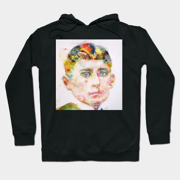 FRANZ KAFKA watercolor portrait .1 Hoodie by lautir